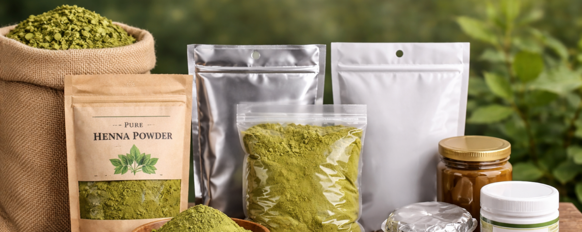 Henna powder packaging manufacturer