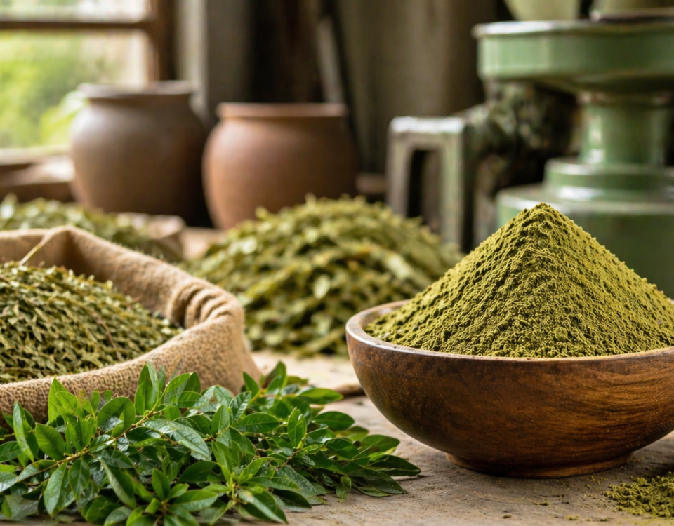 henna powder manufacturing process